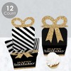 Big Dot of Happiness Adult Happy Birthday - Gold - Square Favor Gift Boxes - Birthday Party Bow Boxes - Set of 12 - 3 of 4