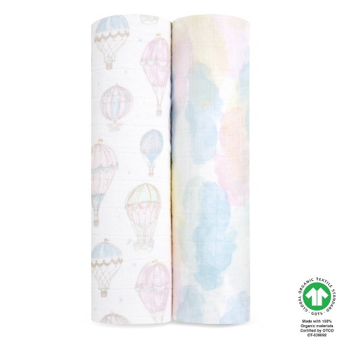 Aden + Anais Organic Muslin Squares (3 Pack) in Above The Clouds
