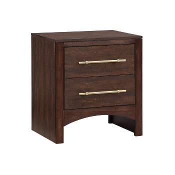 Melonnes Transitional 2 Drawer Nightstand Walnut - HOMES: Inside + Out