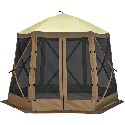 12x12ft Pop-Up Gazebo, Pop Up Canopy Outdoor Screen Tent 6 Side