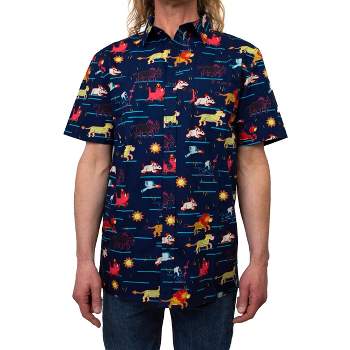 Men's Lion King Character Stampede Button Down Shirt