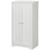 HOMCOM Kitchen Pantry Storage Cabinet, Freestanding Kitchen Cupboard with 2 Doors, Adjustable Shelves for Living Room, Dining Room, Bedroom, White - 4 of 4