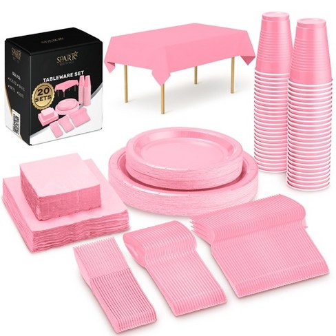 8.5 20ct Dinner Paper Plates Pink - Spritz™ : Target