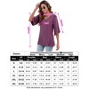Women's 3/4 Bell Sleeve Shirt Loose Fit V Neck Blouse Cute Tops - 2 of 4