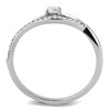 Slickblue Clear CZ Engagement Ring for Women - Polished Stainless Steel, Round Pave Stone, No Plating, Sizes 5-10 - 4 of 4