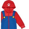 SUPER MARIO Nintendo Luigi Zip Up Cosplay Pajama Coverall Toddler - 3 of 4