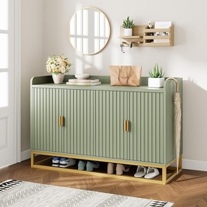 COZONY Fluted Sideboard with Storage Cabinet, Modern Buffet Console with Adjustable Shelves for Living Room, Kitchen, Entryway, Anti-Tip Design - 1 of 2