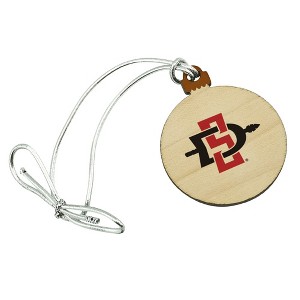 San Diego State University Primary Logo Mini Small Tiny Wood Christmas Tree Holiday Ornament - 1 of 4