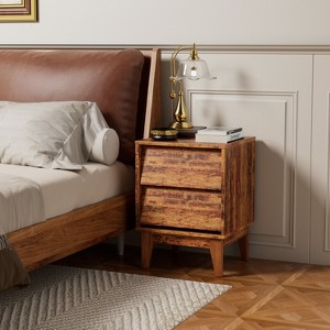 2 Set Nightstands Features Vintage style and Bevel Design - 1 of 4