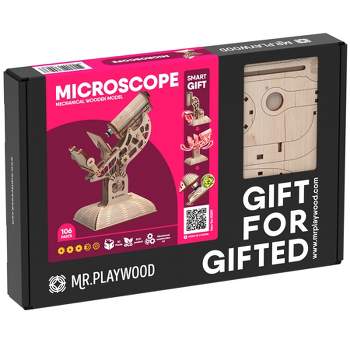Mr.Playwood Microscope Mechanical Wooden Model