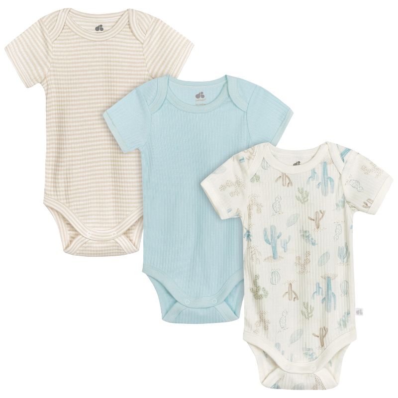 Just Born Baby Neutral Short Sleeve Bodysuits - 3-Pack, 1 of 10