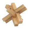 Sagebrook Home 6" x 6" Wooden Jack Sculpture Decor - Contemporary Rustic Brown Decorative Table Accent for Unique Home or Office Decor - Bookshelf, - 4 of 4