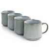 Gibson Home Picadelle 4 Piece 21oz Stoneware Mug Set in Light Grey - 2 of 4