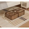2Pcs Plastic Bed Bottom Folding Storage Box Plastic Transparent Extra Large Roller Dustproof Storage Box - 3 of 3