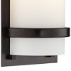 Minka Lavery Industrial Wall Light Sconce Iron Oxide Hardwired 6 3/4" Fixture Etched Opal Glass Shade for Bedroom Bathroom Vanity - 3 of 4