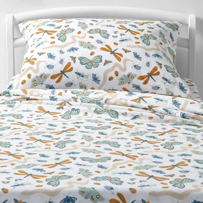 Insect Print Cotton Kids' Sheet Set - Pillowfort™, 1 of 4