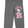 Hello Kitty Hot Pink H Women’s Gray Heather Sleep Pajama Pants - 2 of 3