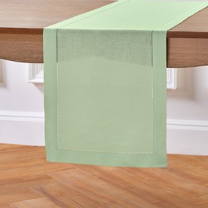 Solino Home Linen Classic Hemstitch Table Runner - 1 of 4