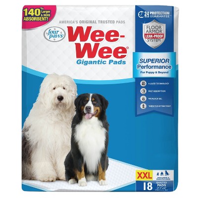 Four Paws Wee-Wee Gigantic Dog Pads - 18ct