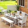 WestinTrends 6 Piece Outdoor Patio Dining Set Outdoor Table and Bench Armchair Set - 2 of 2