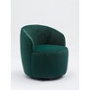 Grungis Teddy/Velvet Accent Chair,Swivel Barrel Chair with Wooden Frame,Modern Upholstered Swivel Chair Living Room Chairs for Living Room - 4 of 4
