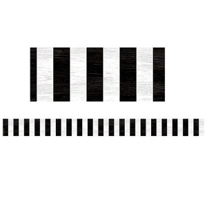 Teacher Created Resources Modern Farmhouse Black Stripes Straight Border Trim, 35 Feet (Pack of 6) - 1 of 1