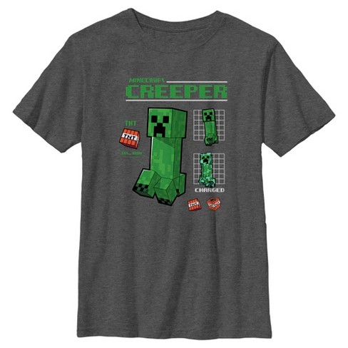 Boy's Minecraft Creeper Graph Charged T-shirt : Target