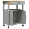 vidaXL Kitchen Trolley MONZA 23.6 in.x15.7 in.x35.4 in. Solid Wood Pine - 4 of 4