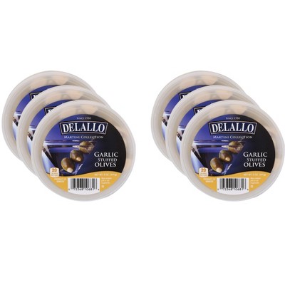 DeLallo Stuffed Garlic Olive - Case of 6 - 5 oz