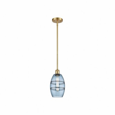 Vaz - 1 Light Stem Hung Mini Pendant In Industrial Style-8.13 Inches Tall and 5.88 Inches Wide