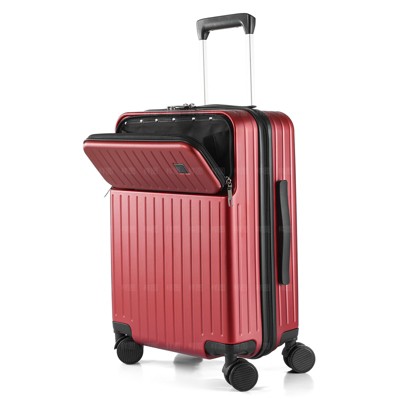 SUGIFT Modern 20″ Carry‑On Luggage with TSA Lock, Spinner Wheels, Front Pocket, and Organized Interior