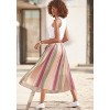 Women's Striped Pleated Midi Skirt - LASCANA - 2 of 4
