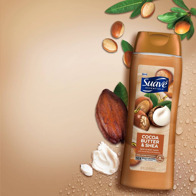 Suave Essentials Cocoa Butter &#38; Shea Creamy Body Wash Soap for All Skin Types - 18 fl oz, 6 of 8