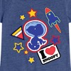 Girls' - Peanuts - Space Snoopy Flair Fitted Short Sleeve Graphic T-Shirt - 2 of 4