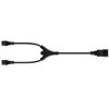 Monoprice Heavy Duty Splitter Power Cord - 2 Feet - Black | IEC 60320 C20 to 2x IEC 60320 C13, 14AWG, 15A, SJTW, 100-250V - 2 of 4