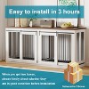 Large Dog Crate Furniture, 71" Wooden Dog Kennel for 2 Dogs, Heavy Duty Furniture Style Dog House with Divider & 2 Trays - 4 of 4