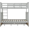 Okak 76IN Twin Over Full Bunk Bed with Storage Drawers, Kids Bunk Beds with Safety Guardrail and Ladder, Bed Frames for Living Room, Kids Room - 4 of 4