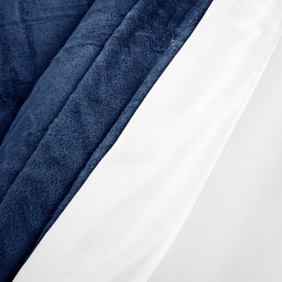 Lush Decor Lush Décor 7pc Queen Modern Ultra Soft Faux Fur Light Weight All Season Comforter Bedding Set Navy Blue — фото 3