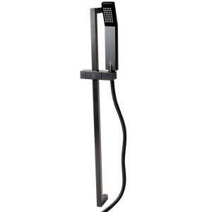 ALFI Black Matte Square Sliding Rail Hand Shower Set - 1 of 4