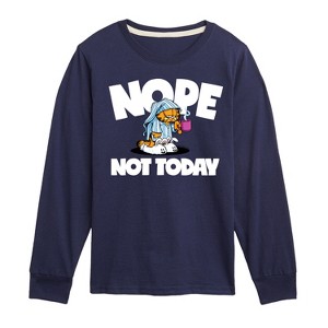 Boys' - Garfield - Nope Not Today Long Sleeve Graphic T-Shirt - 1 of 4