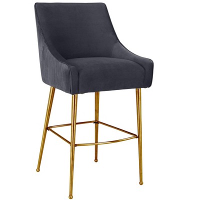 Beatrix Pleated Velvet Upholstered Stool