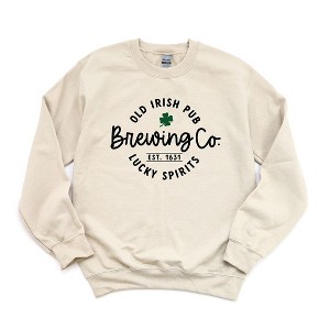 Simply Sage Market Women's Graphic Sweatshirt Old Irish Brewing Co. St. Patrick's Day - 1 of 3