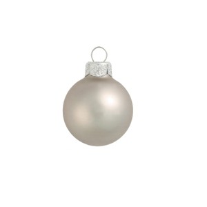 Northlight 28ct Silver Smoke Matte Finish Glass Christmas Ball Ornaments - 2" (50mm) - 1 of 3