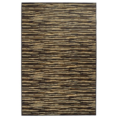 Modern Abstract Geometric Striped Ultra-Soft High-Traffic Stain-Resistant Eclectic Indoor Area Rug by Blue Nile Mills