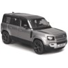 2022 Land Rover Defender 110 Dark Silver Metallic with Black Top and Sunroof 1/24 Diecast Model Car by Bburago - image 2 of 3