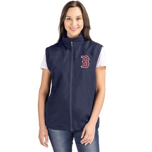 Boston Red Sox Cutter & Buck Charter Eco Recycled Full-Zip Womens Vest - 1 of 1