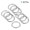 Unique Bargains Stainless Steel Seamless Welded DIY O-Ring Buckles 20 Pcs Silver - 3 of 4