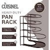 Cuisinel Pots and Pans Organizer - Heavy Duty Rack for Cast Iron Skillets & Griddles. Holds 50 lbs, Horizontal/Vertical, Bronze 12.2", No Assembly - 4 of 4
