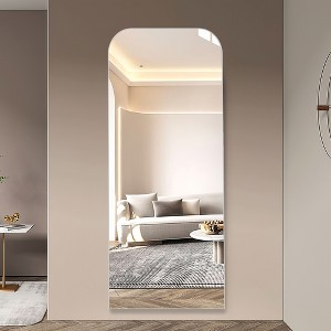 Dovelina Metal Frame Round Top Full Length Mirror Large Wall Mirror - 1 of 4