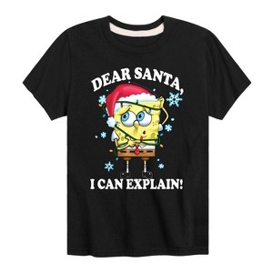 Boys' - SpongeBob SquarePants - Dear Santa Short Sleeve Graphic T-Shirt - 1 of 4